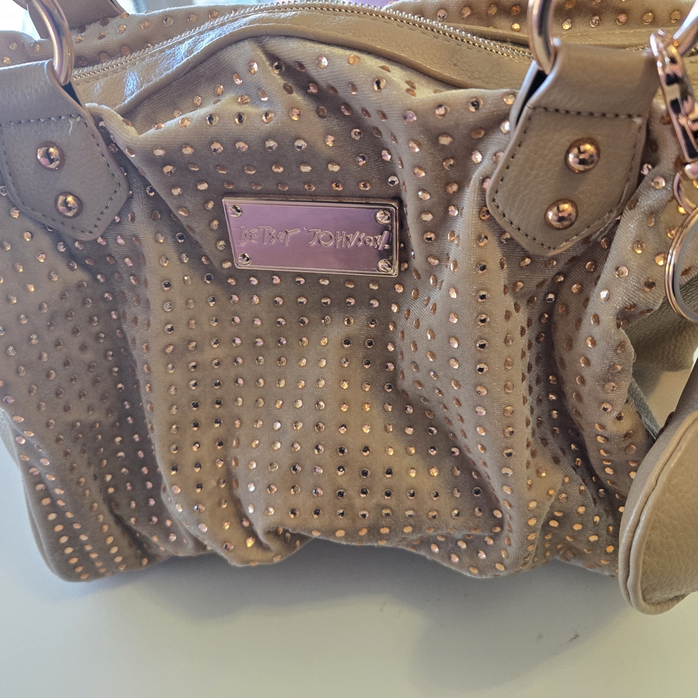 Betsey Johnson Tan Studded Women's Bag - Picture 2 of 8